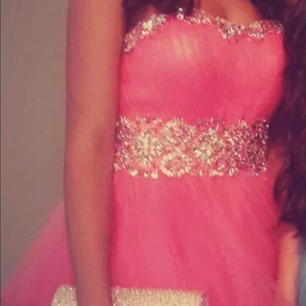 Coral Pink Prom Dress Clutch not included